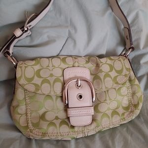 Authentic Coach green purse